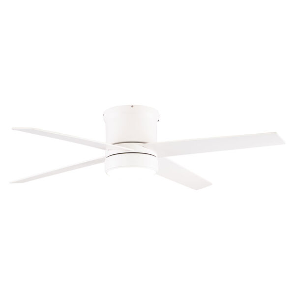 Erie Matte White Integrated LED Ceiling Fan with Remote, image 1
