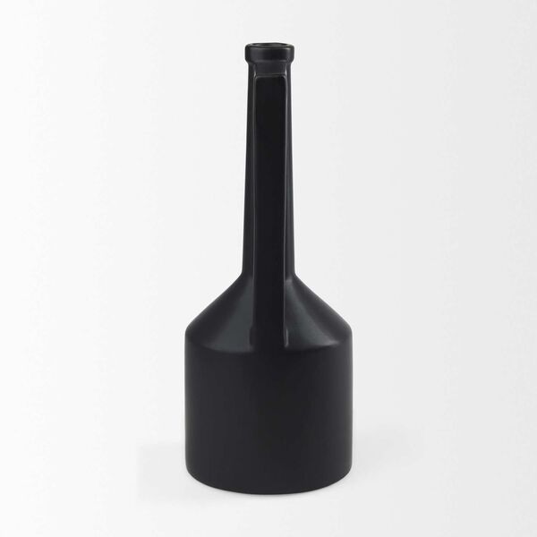 Burton Matte Black Large Ceramic Jug Vase, image 4