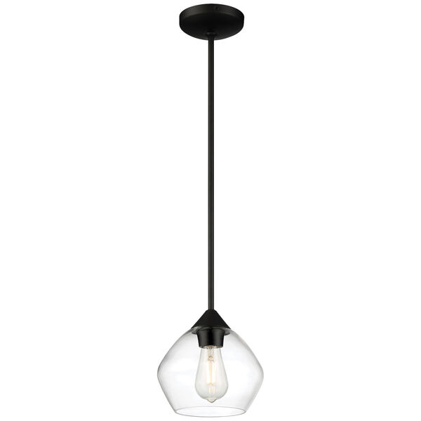 Vintage Black One-Light LED Pendant, image 1