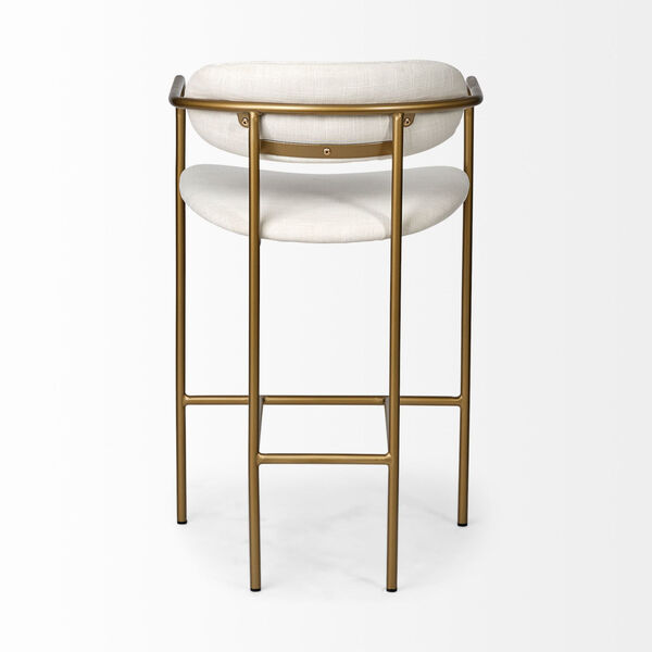Parker Gold and Cream Upholstered Seat Counter Height Stool, image 4