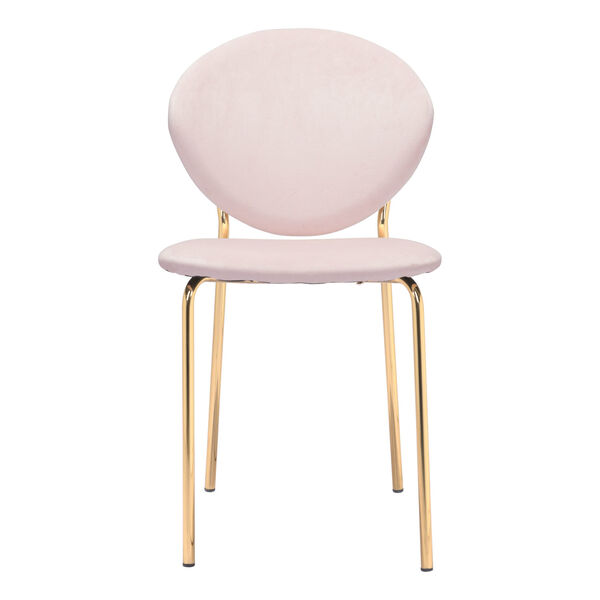 Clyde Pink and Gold Dining Chair, Set of Two, image 4