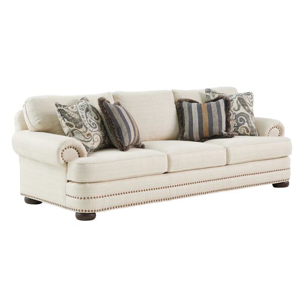 Silverado Walnut Cream Gray Sofa, image 1