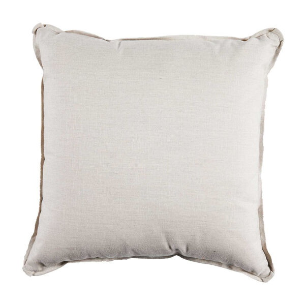 Oushak Mallard and DOve 22 x 22 Inch Pillow with Linen Flat Welt, image 2