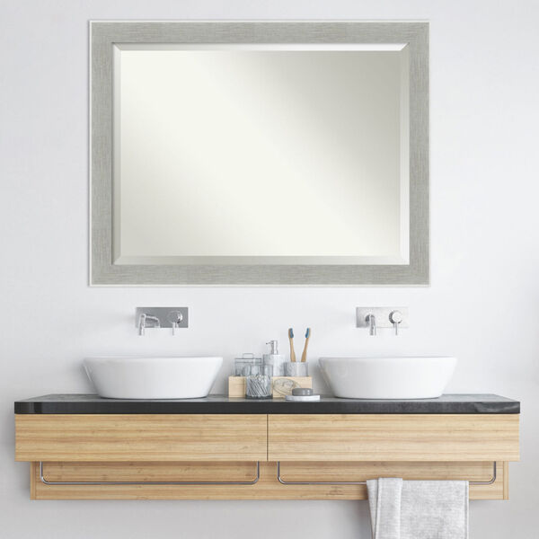 Gray Frame Bathroom Vanity Wall Mirror, image 6