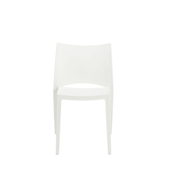 Leslie White Stacking Side Chair, Set of Two, image 1