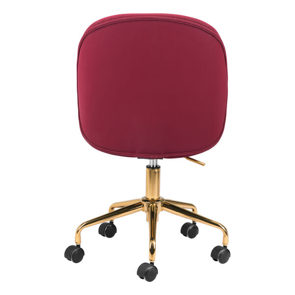 Miles Red and Gold Office Chair, image 5