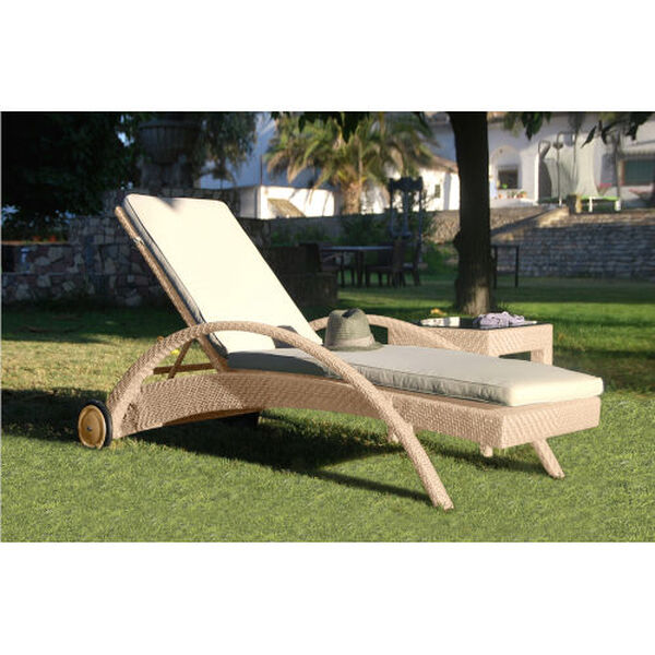 Austin Air Blue Outdoor Chaise Lounge with Cushion, image 3