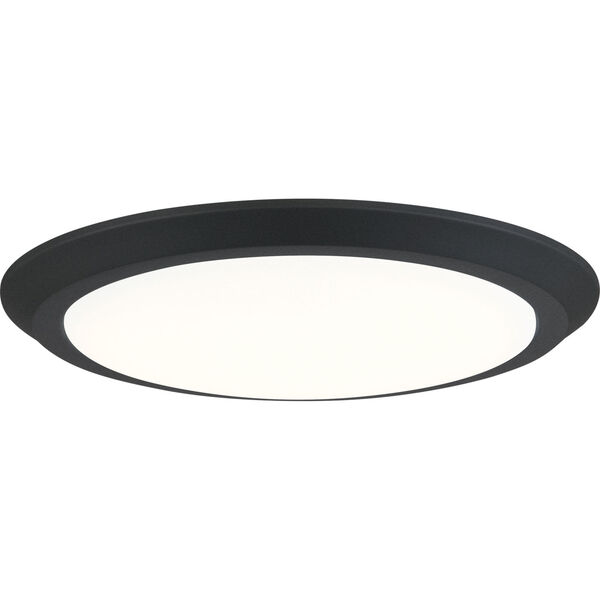 Verge Earth Black 16-Inch LED Flush Mount with White Acrylic Shade, image 1