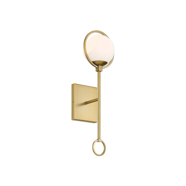 Teatro Brushed Gold One-Light Wall Sconce, image 1