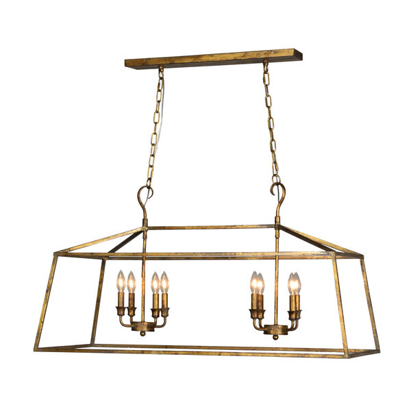 Addie Old Gold 42-Inch Eight-Light Pendant, image 1