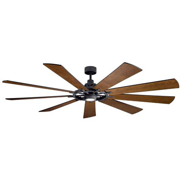 Gentry Distressed Black LED 85-Inch Ceiling Fan, image 1