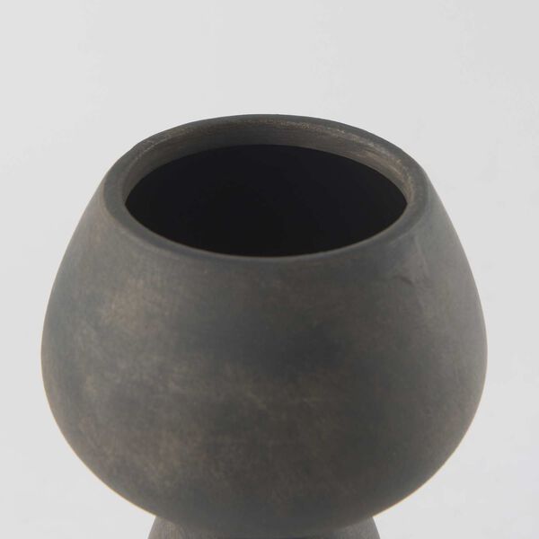 Kaz Earthy Brown Five-Inch Ceramic Vase, image 5
