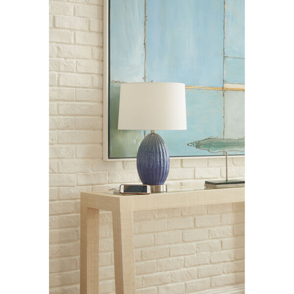 Off White and Blue One-Light  Maui Lamp, image 5