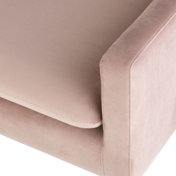 Anders Blush and Stainless Steel Sofa, image 4