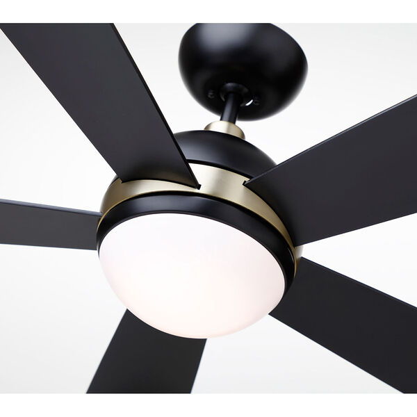Barbebque Black with Satin Gold Accents LED Astor Ceiling Fan, image 4