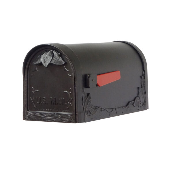 Floral Curbside Mailbox, Locking Insert and Tacoma Mailbox Post in Black, image 5
