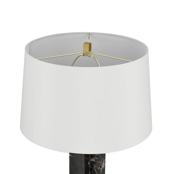 Upright Black and Brass One-Light Table Lamp, image 3