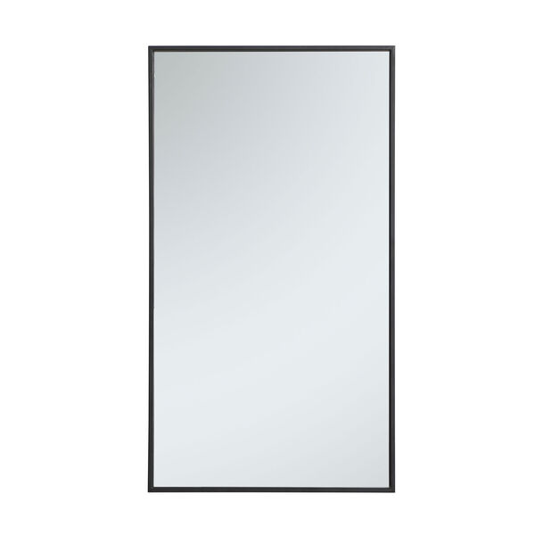 Eternity Black 20-Inch Rectangular Mirror with Metal Frame, image 1