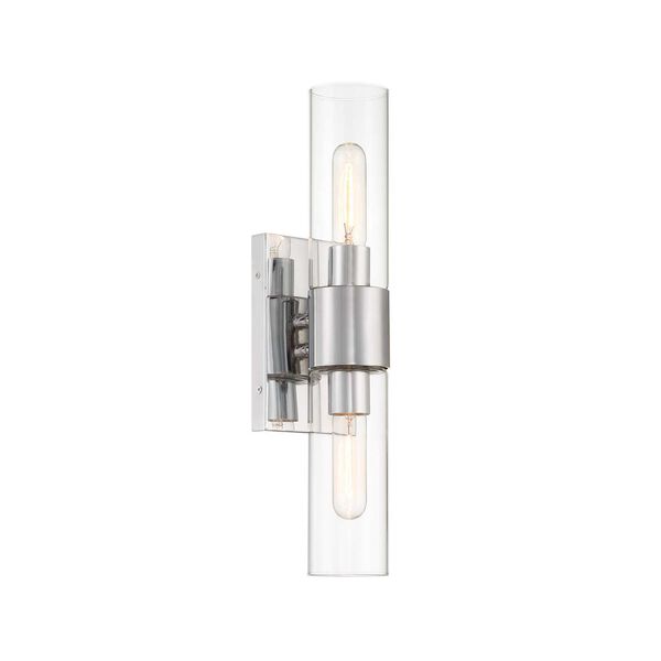 Anton Chrome Two-Light Wall Sconce, image 1