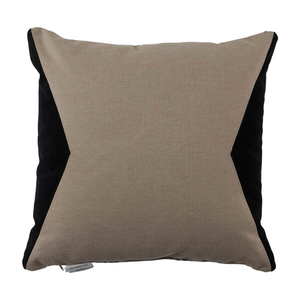 Aztec Pewter and Midnight Velvet 24 x 24 Inch Pillow with Knife Edge, image 2