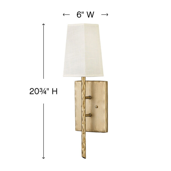 Tress Champagne Gold One-Light ADA Sconce, image 4