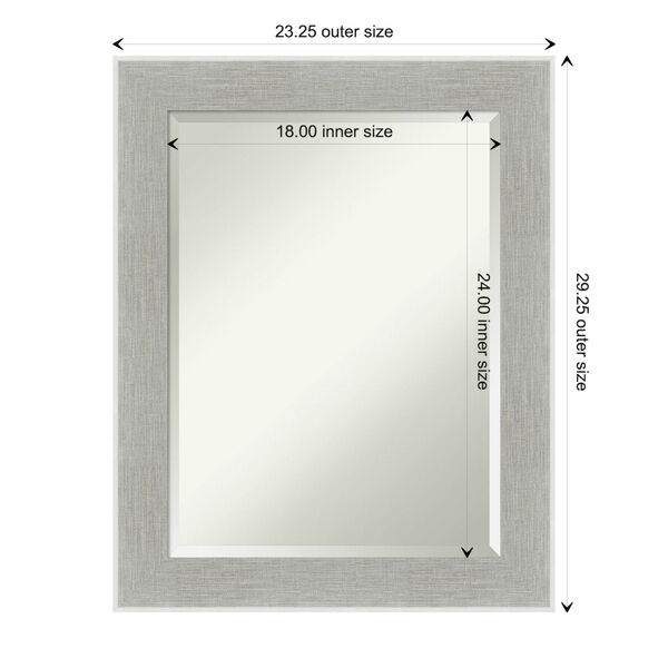Gray Frame 23W X 29H-Inch Bathroom Vanity Wall Mirror, image 6