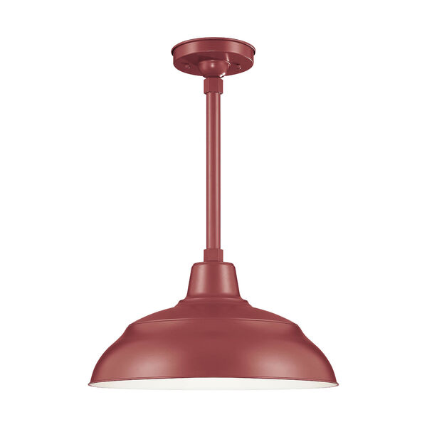 R Series Satin Red One-Light Warehouse Shade, image 2