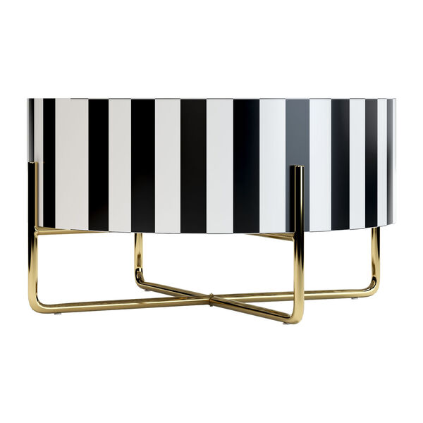 Thistle Black, White and Gold Coffee Table, image 6