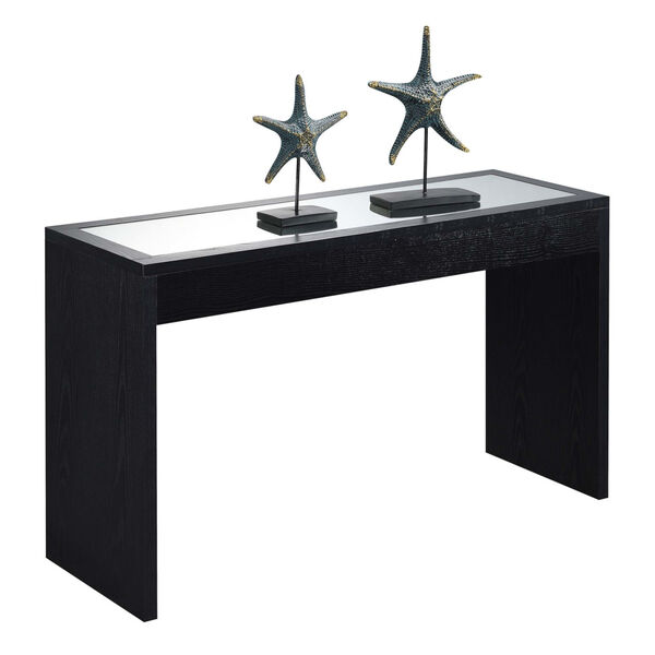 Northfield Black Honeycomb Particle Board Mirrored Console Table, image 1