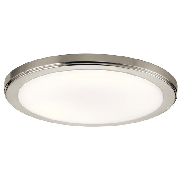 Zeo 13-Inch Round Flush Mount Light in Brushed Nickel, image 1