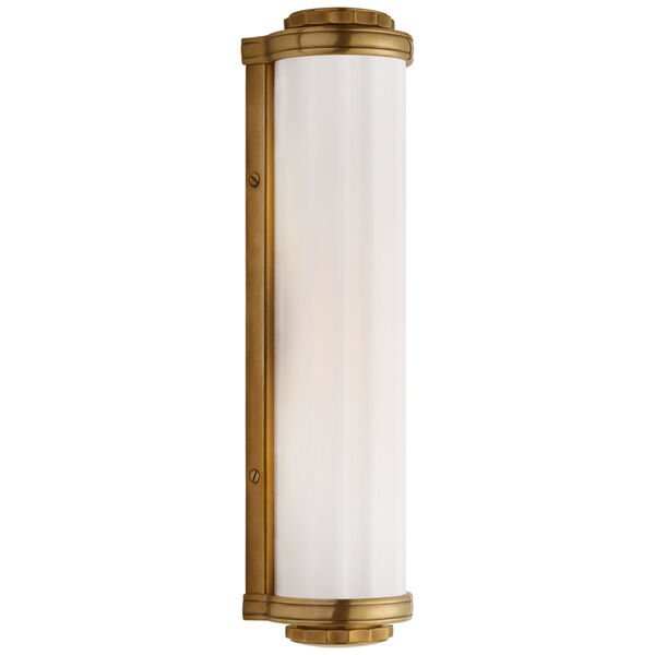 Milton Road Bath Light in Hand-Rubbed Antique Brass with White Glass by Thomas O'Brien, image 1