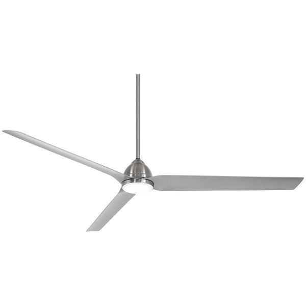 Java Xtreme Brushed Nickel 84-Inch Integrated LED Outdoor Ceiling Fan with Wi-Fi, image 1