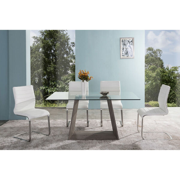 Fusion White with Black Wood Dining Chair, Set of Two, image 3