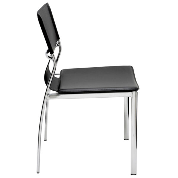 Lisbon Black and Silver Dining Chair, image 3