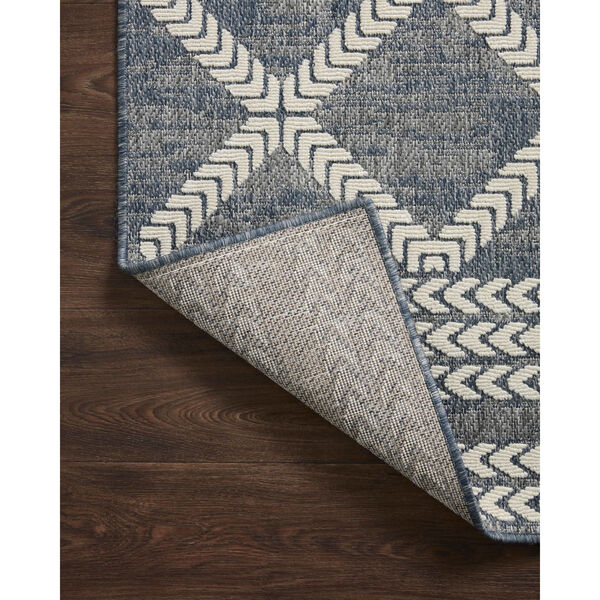 Rainier Denim and Ivory Patterned Indoor/Outdoor Area Rug, image 6