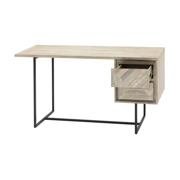 Peridot Natural Two-Drawer Desk, image 4