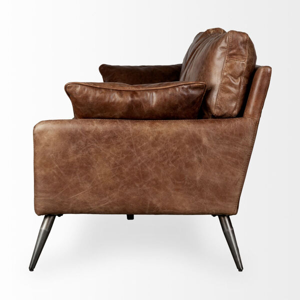 Cochrane II Espresso Leather Three Seather Sofa, image 4