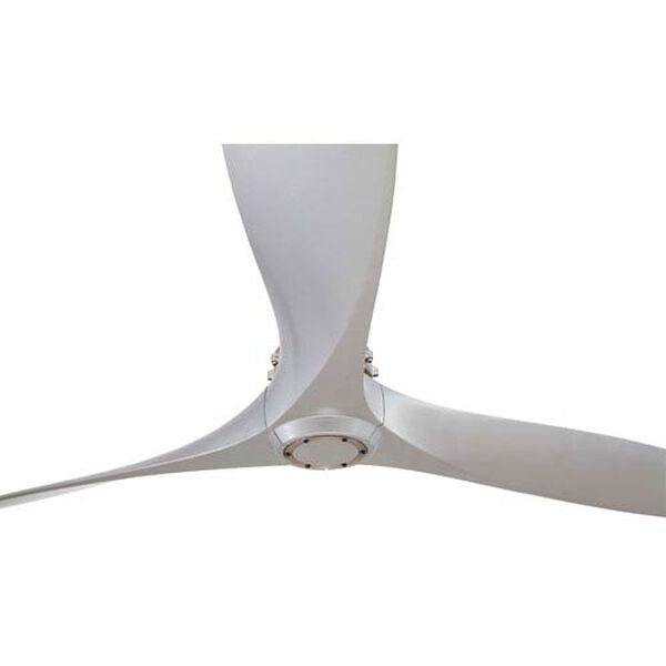 Aviation 60-Inch Ceiling Fan in Brushed Nickel with Three Silver Blades, image 6