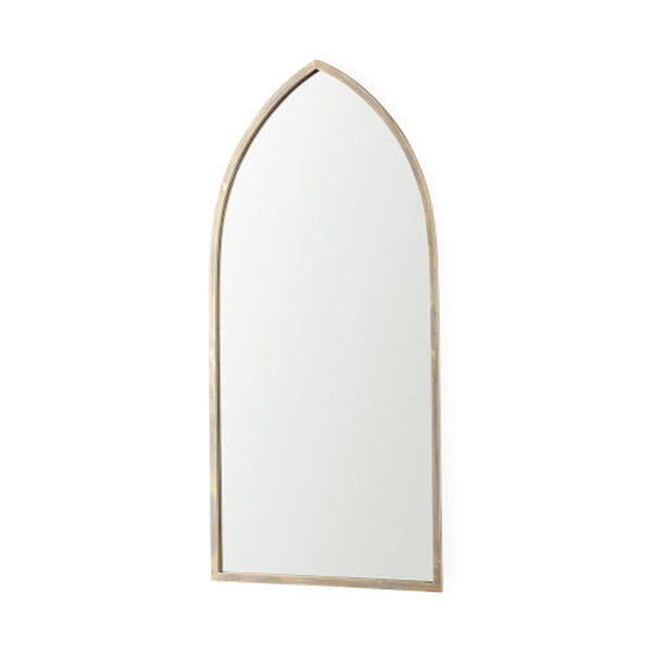 Giovanna Gold 24-Inch x 49-Inch Metal Frame Pointed Arch Vanity Mirror, image 1