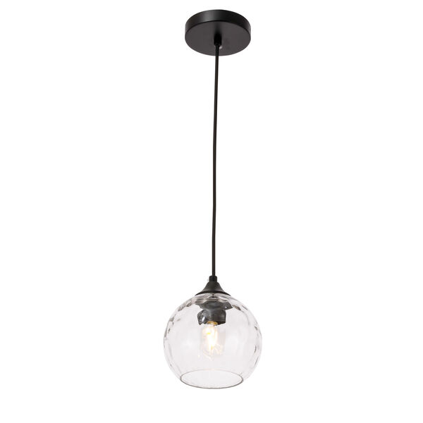 Cashel Black Six-Inch One-Light Mini Pendant with Clear Glass, image 6