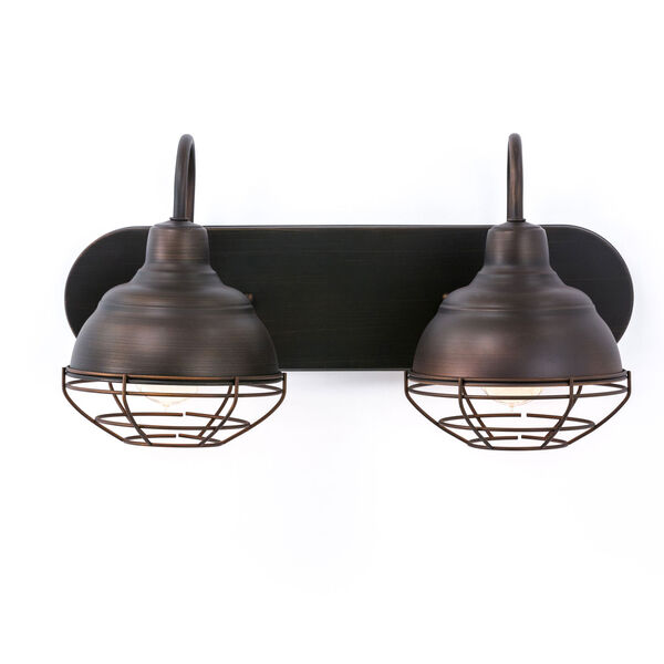 River Station Rubbed Bronze Two-Light Bath Sconce, image 3