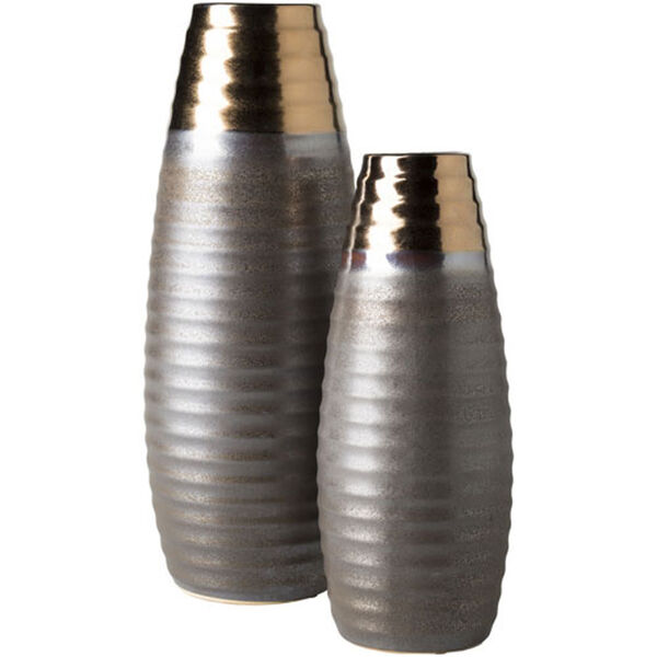 Cooper Silver and Copper Vase Set, image 1