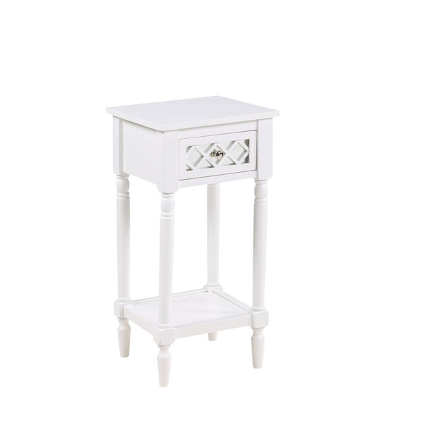 French Country White Khloe Accent Table, image 1
