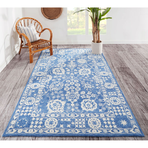 Cosette Oriental Blue Rectangular: 9 Ft. 6 In. x 13 Ft. 6 In. Rug, image 2