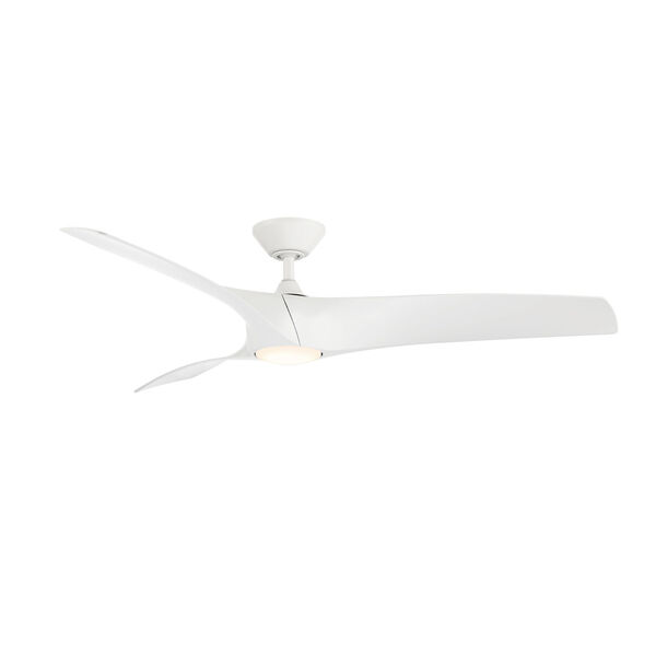 Zephyr Matte White 52-Inch ADA LED Ceiling Fan, image 1