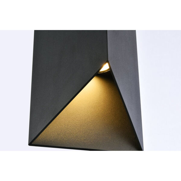 Raine Black 240 Lumens 16-Light LED Outdoor Wall Sconce, image 3
