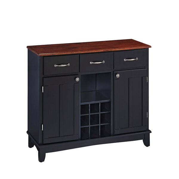 Black Buffet with Cherry Wood Top, image 1