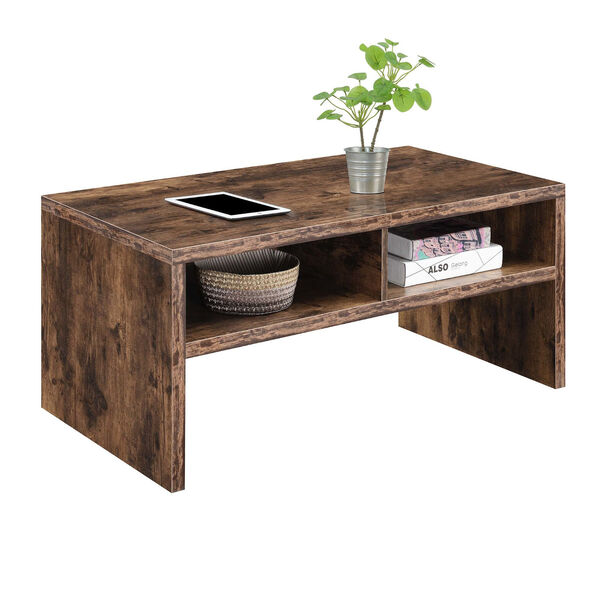 Northfield Admiral Barnwood Deluxe Coffee Table with Shelves, image 3