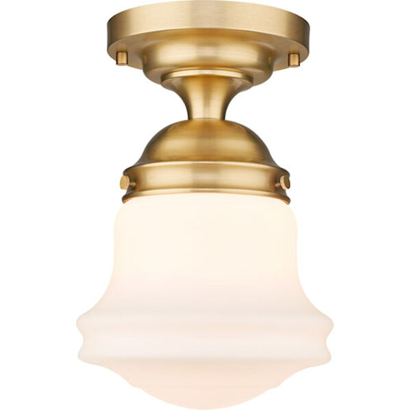 Vaughn One-Light Semi-Flush Mount with Opal Glass, image 1