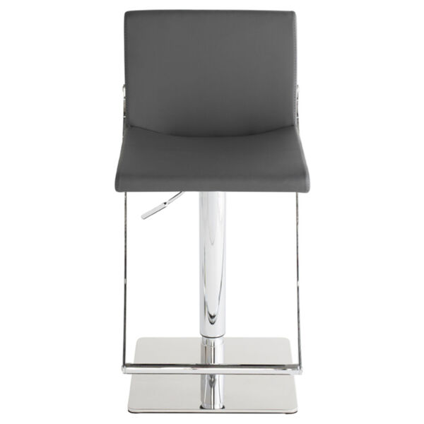 Swing Matte Gray and Silver Adjustable Stool, image 2